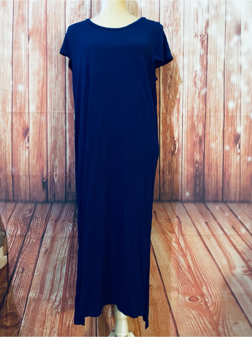 Women’s XXL Dress Jessica Simpson Casual Navy Blue Soft Short Sleeves Long